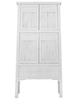 Bamboo Tall Cabinet | White Uniqwa Collections