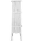 Bamboo Tall Cabinet | White Uniqwa Collections