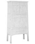 Bamboo Tall Cabinet | White Uniqwa Collections