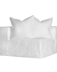 Hendrix Modular Sofa | Replacement Slipcover | Classic Stitching White Corner Uniqwa Collections