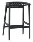 Tarkuli Teak Barstool Black Uniqwa Collections