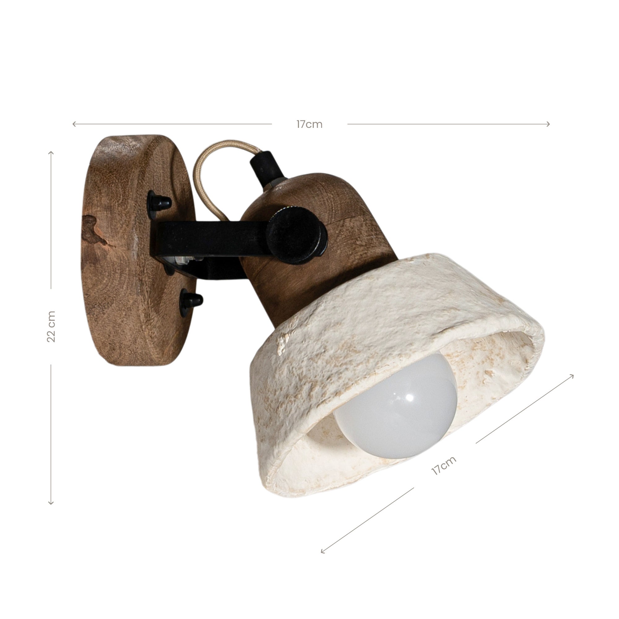 Amia Wall Lamp | Light Roast Uniqwa Collections