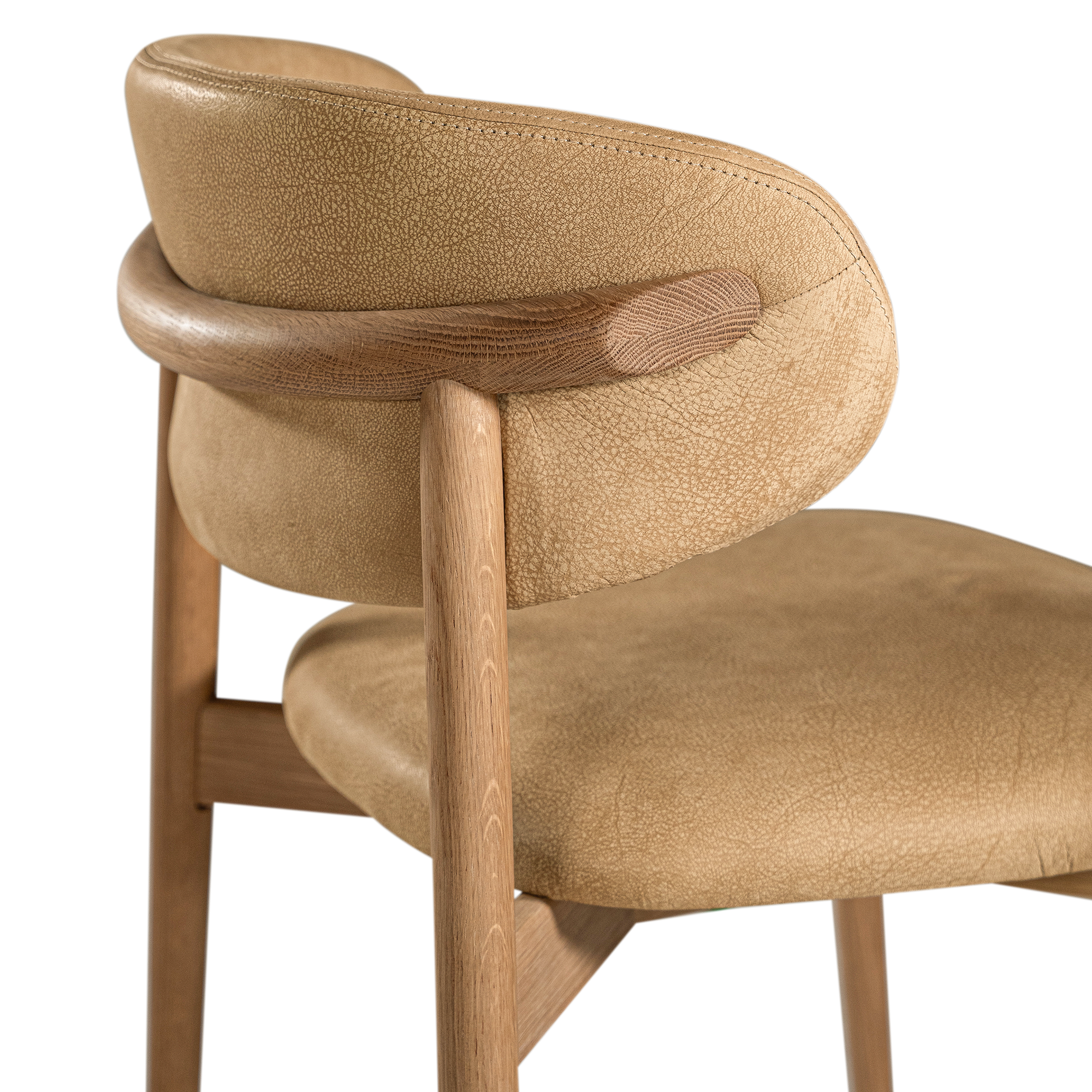 Capri Dining Chair | Aniline Leather | Cashew
