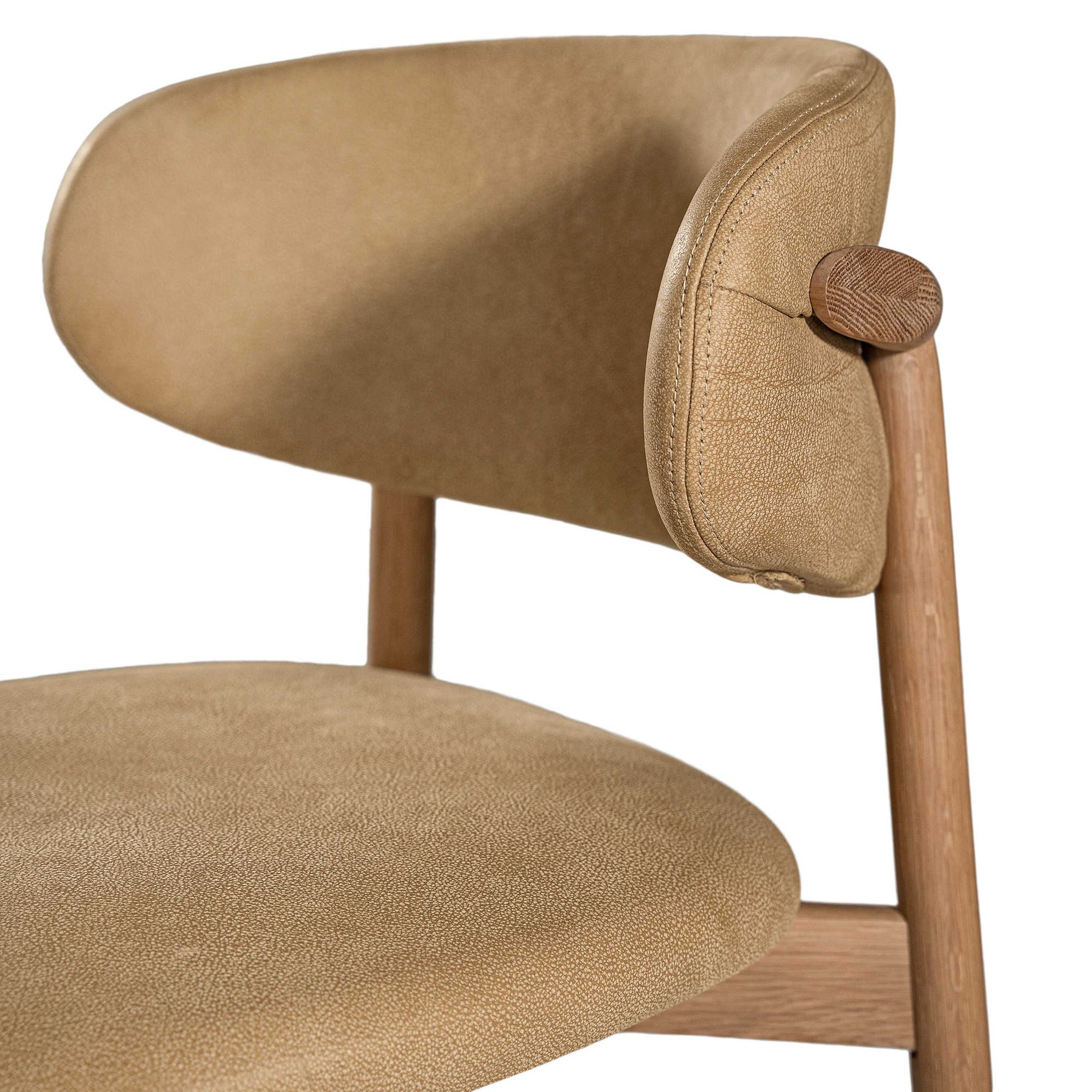 Capri Dining Chair | Aniline Leather | Cashew