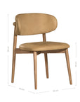 Capri Dining Chair | Aniline Leather | Cashew