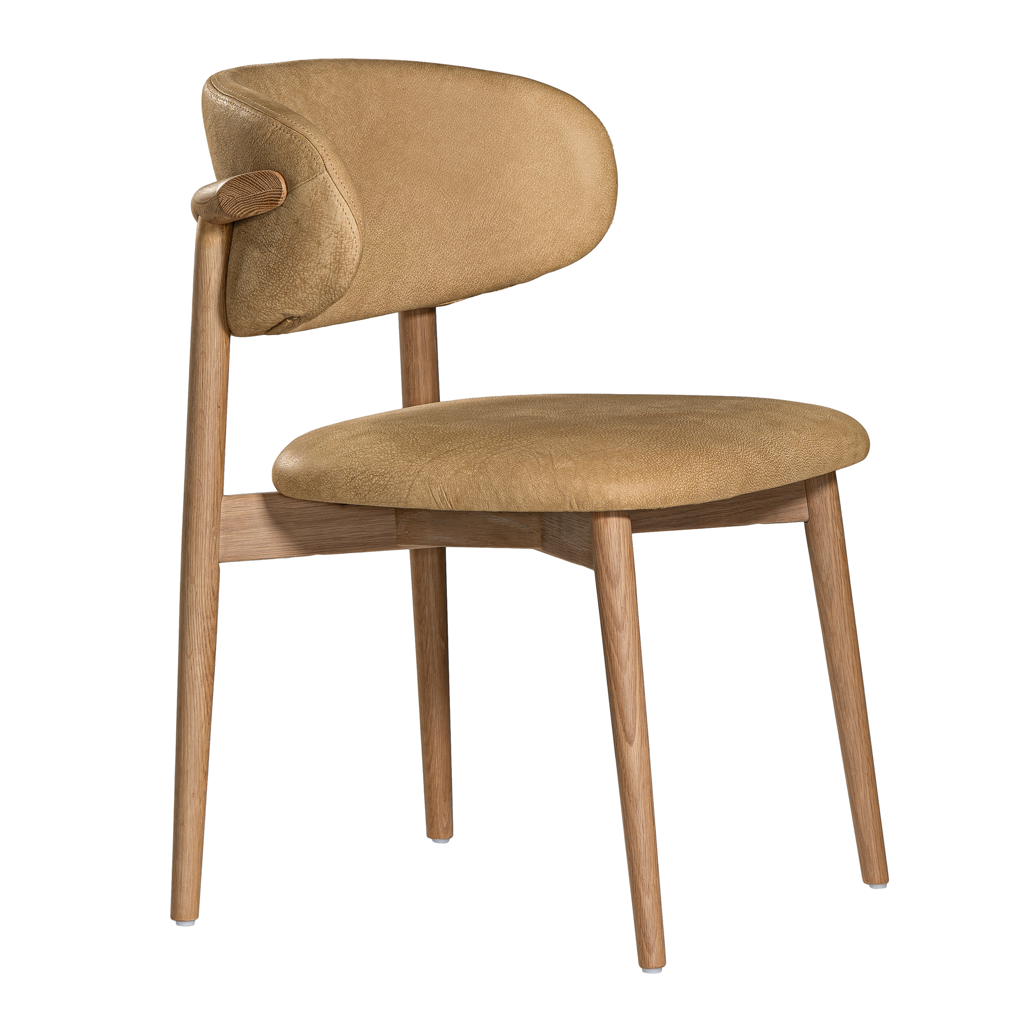 Capri Dining Chair | Aniline Leather | Cashew