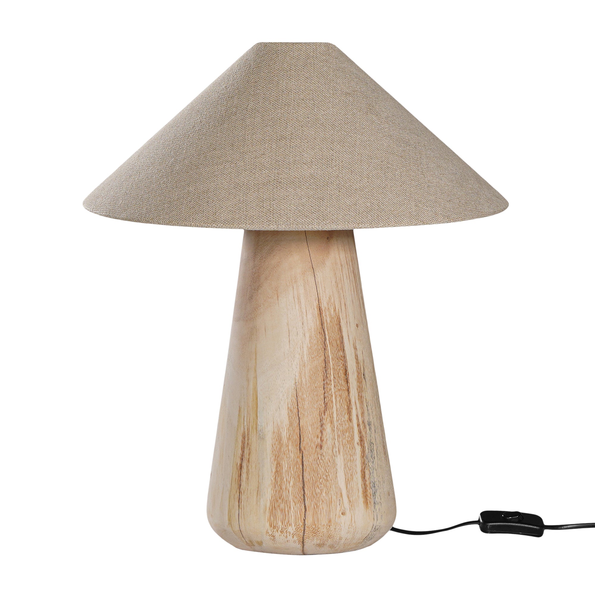 Kikili Table Lamp | Linen Lamp Shade Oatmeal Pyramid Uniqwa Collections
