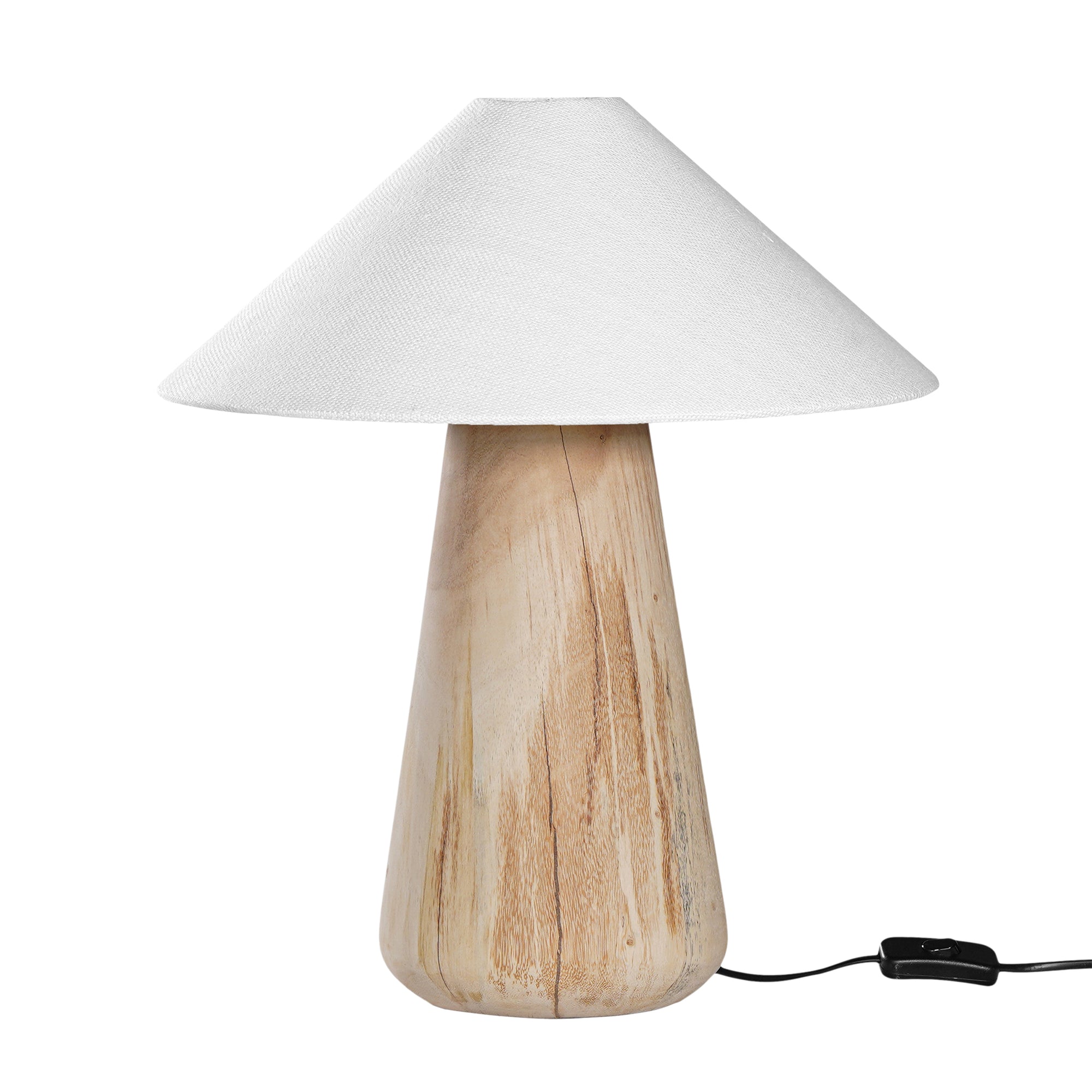 Kikili Table Lamp | Linen Lamp Shade White Pyramid Uniqwa Collections