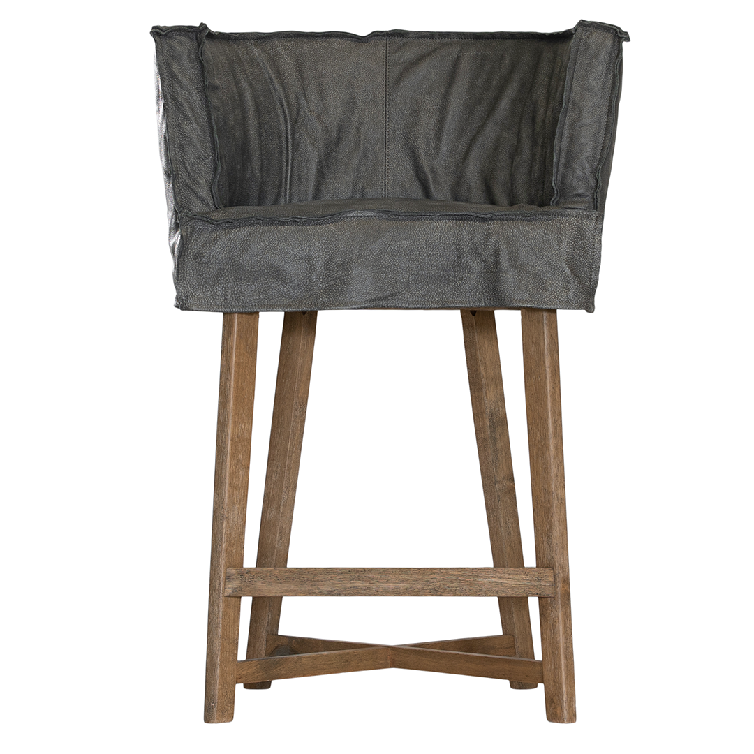 Guatemala Barchair | Buffalo Leather | African Slate Uniqwa Collections