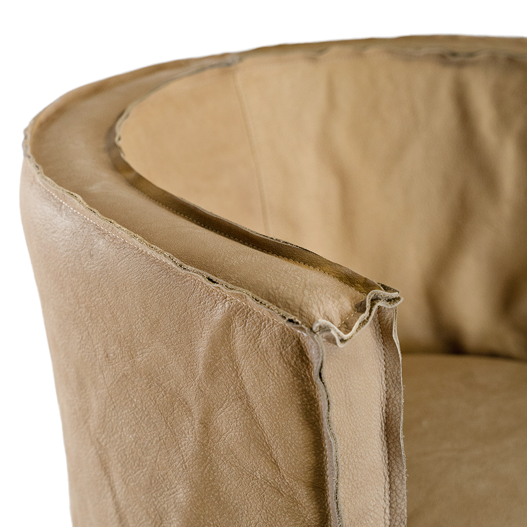 Guatemala Barchair | Aniline Leather | Cashew Uniqwa Collections
