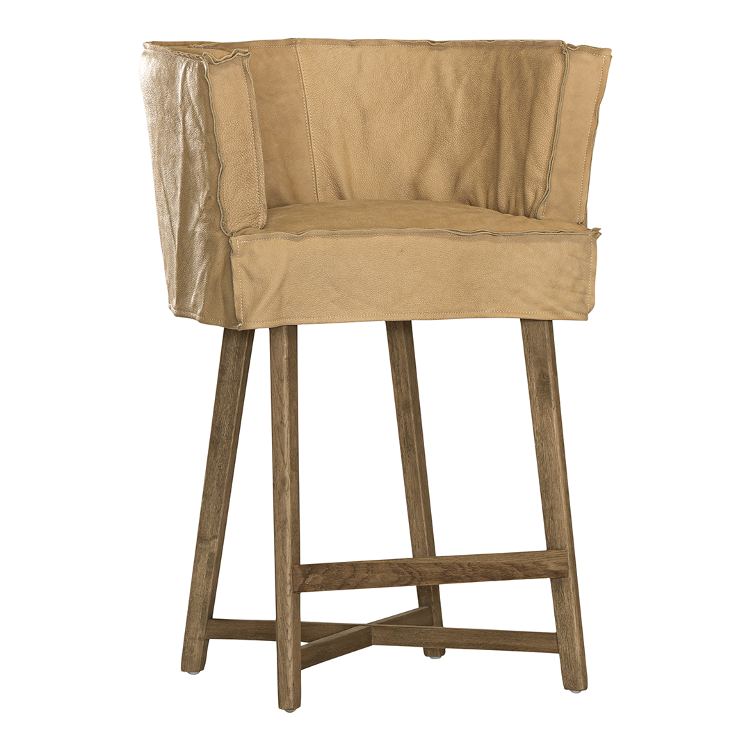 Guatemala Barchair | Aniline Leather | Cashew Uniqwa Collections