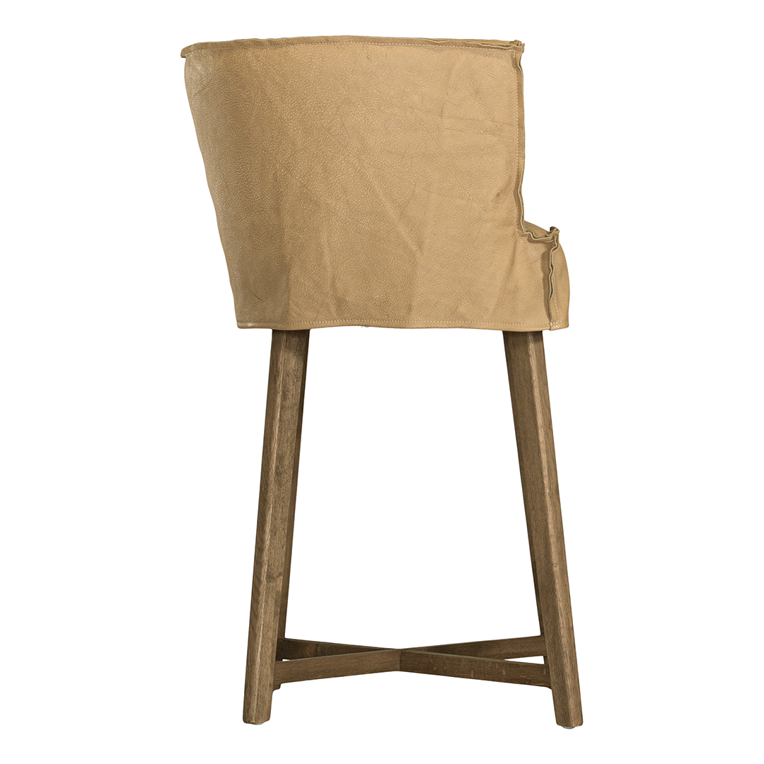 Guatemala Barchair | Aniline Leather | Cashew Uniqwa Collections