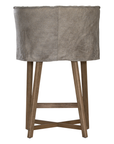 Guatemala Barchair | Buffalo Leather | Earthy Grey Uniqwa Collections