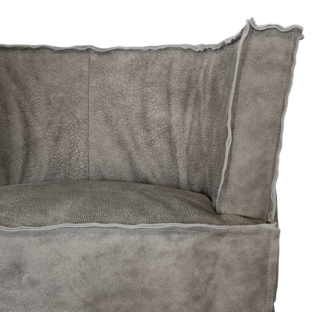 Guatemala Barchair | Buffalo Leather | Earthy Grey Uniqwa Collections