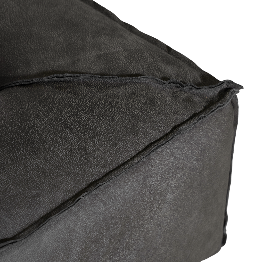 Harlow Bed | Buffalo Leather | Slate Uniqwa Collections