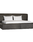 Harlow Bed | Buffalo Leather | Slate Uniqwa Collections