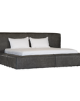 Harlow Bed | Buffalo Leather | Slate Uniqwa Collections