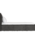 Harlow Bed | Buffalo Leather | Slate Uniqwa Collections
