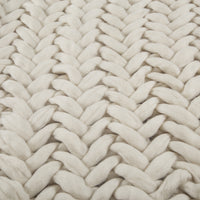 100% Organic Pure Wool Plaid | Cream