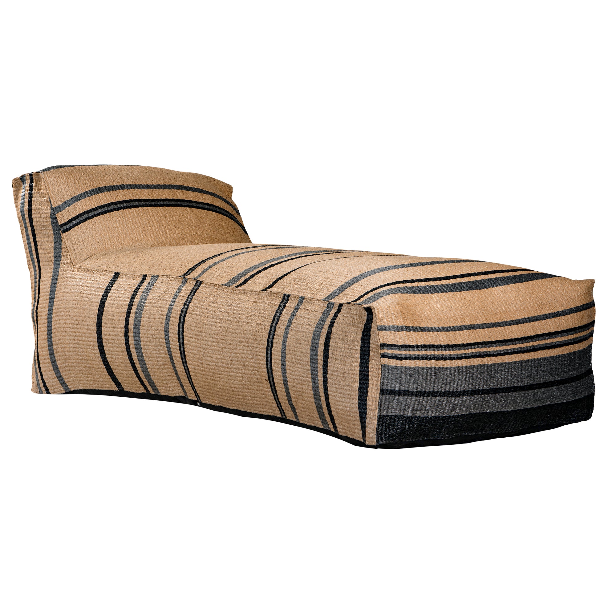Idube Outdoor Lounger | Natural Stripe Uniqwa Collections