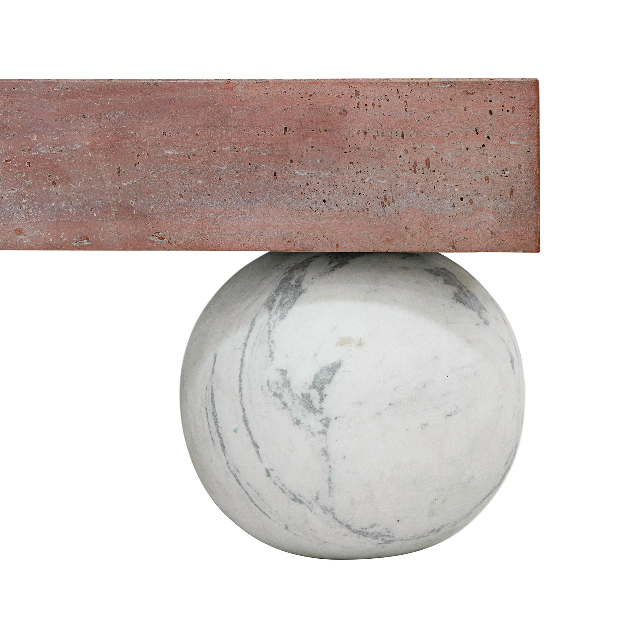 Jewel Travertine &amp; Marble Coffee Table