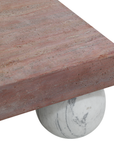 Jewel Travertine & Marble Coffee Table