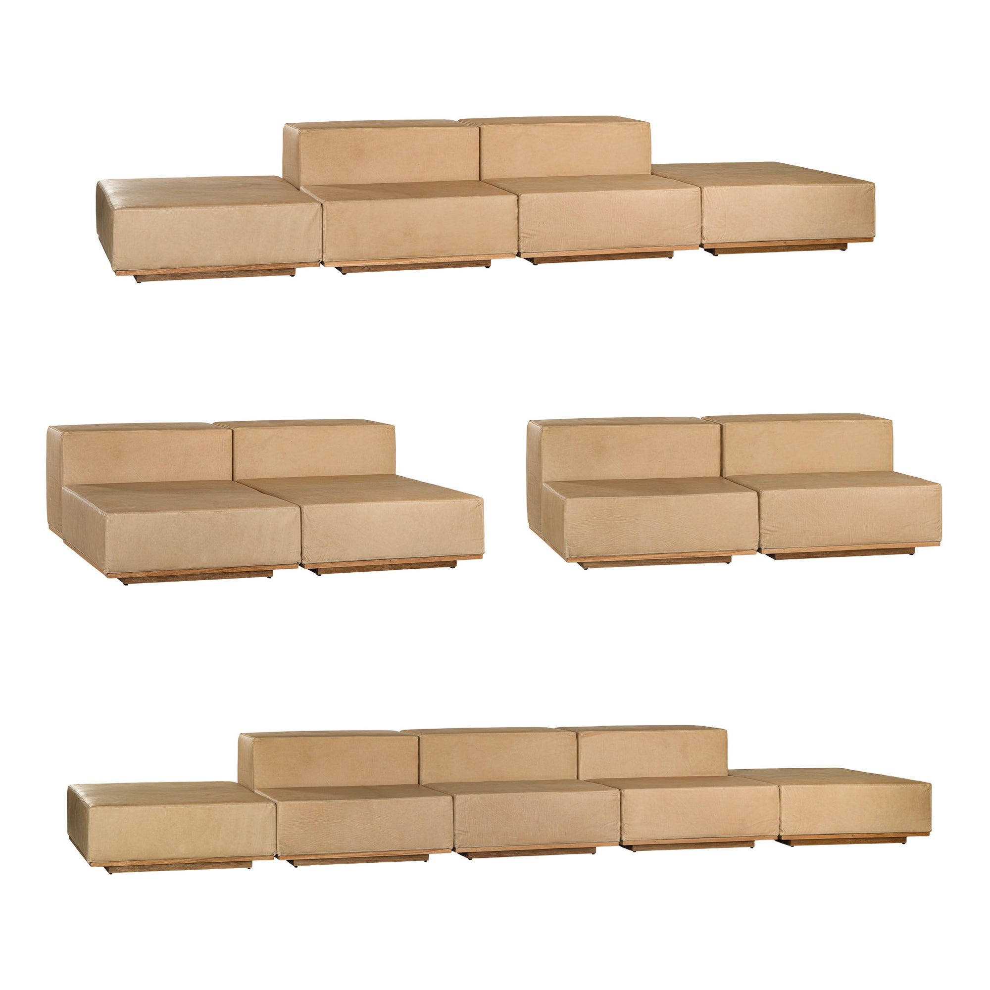 Jimi Modular Leather Sofa | Chaise Uniqwa Collections