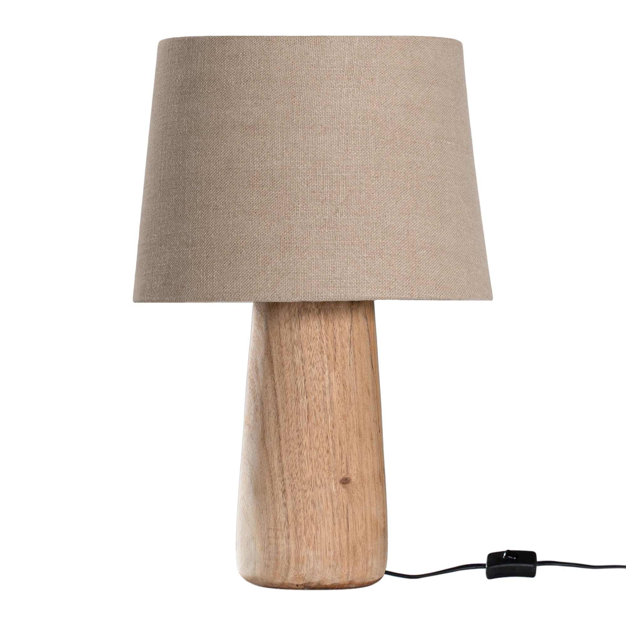 Kikili Table Lamp | Linen Lamp Shade Oatmeal Tapered Uniqwa Collections