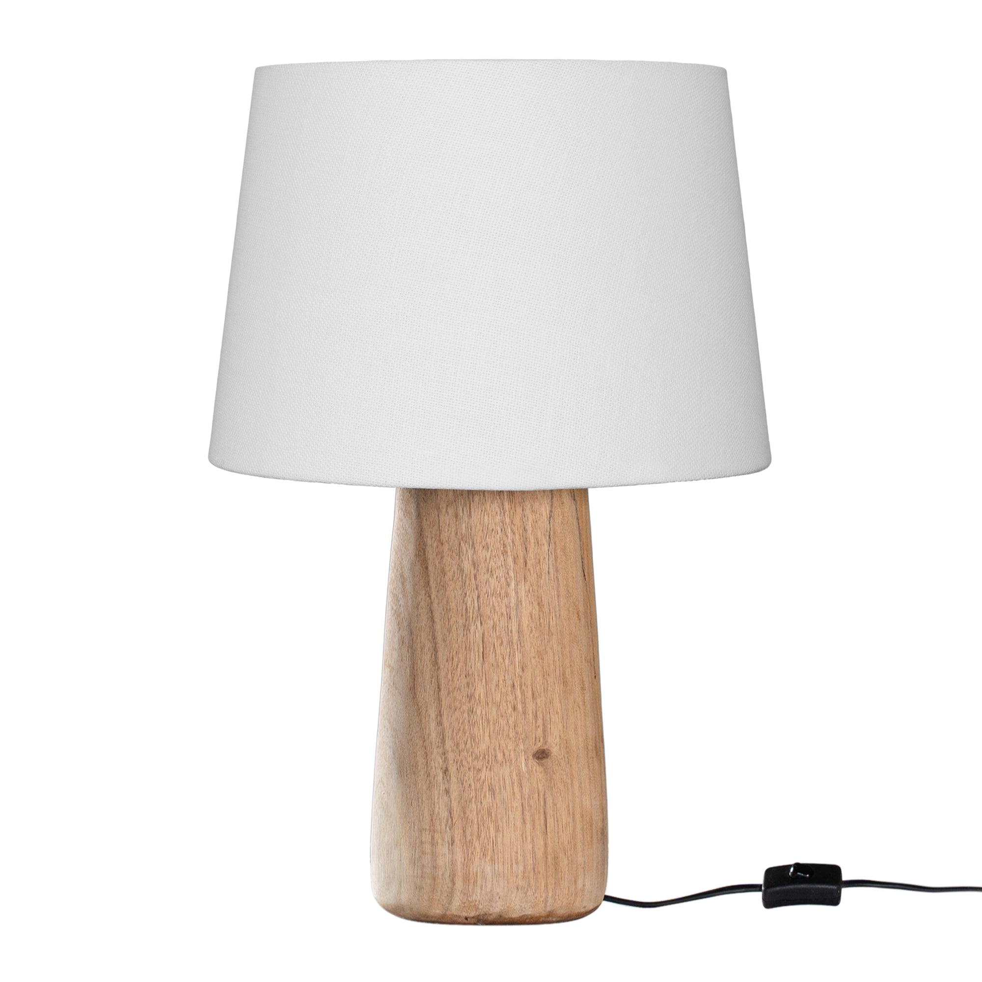 Kikili Table Lamp | Linen Lamp Shade White Tapered Uniqwa Collections