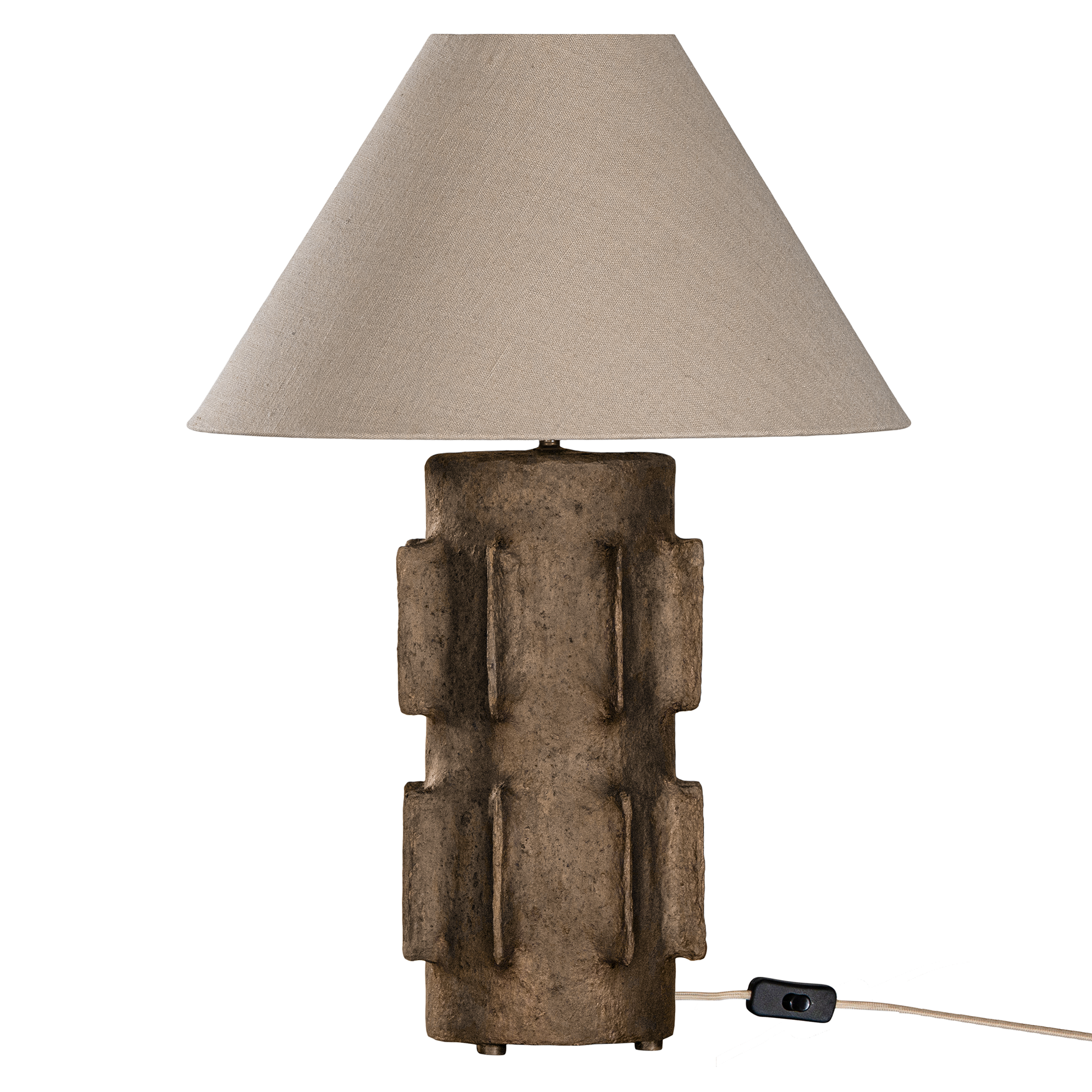 Liwa Sculptural Composite Table Lamp | Dark Roast
