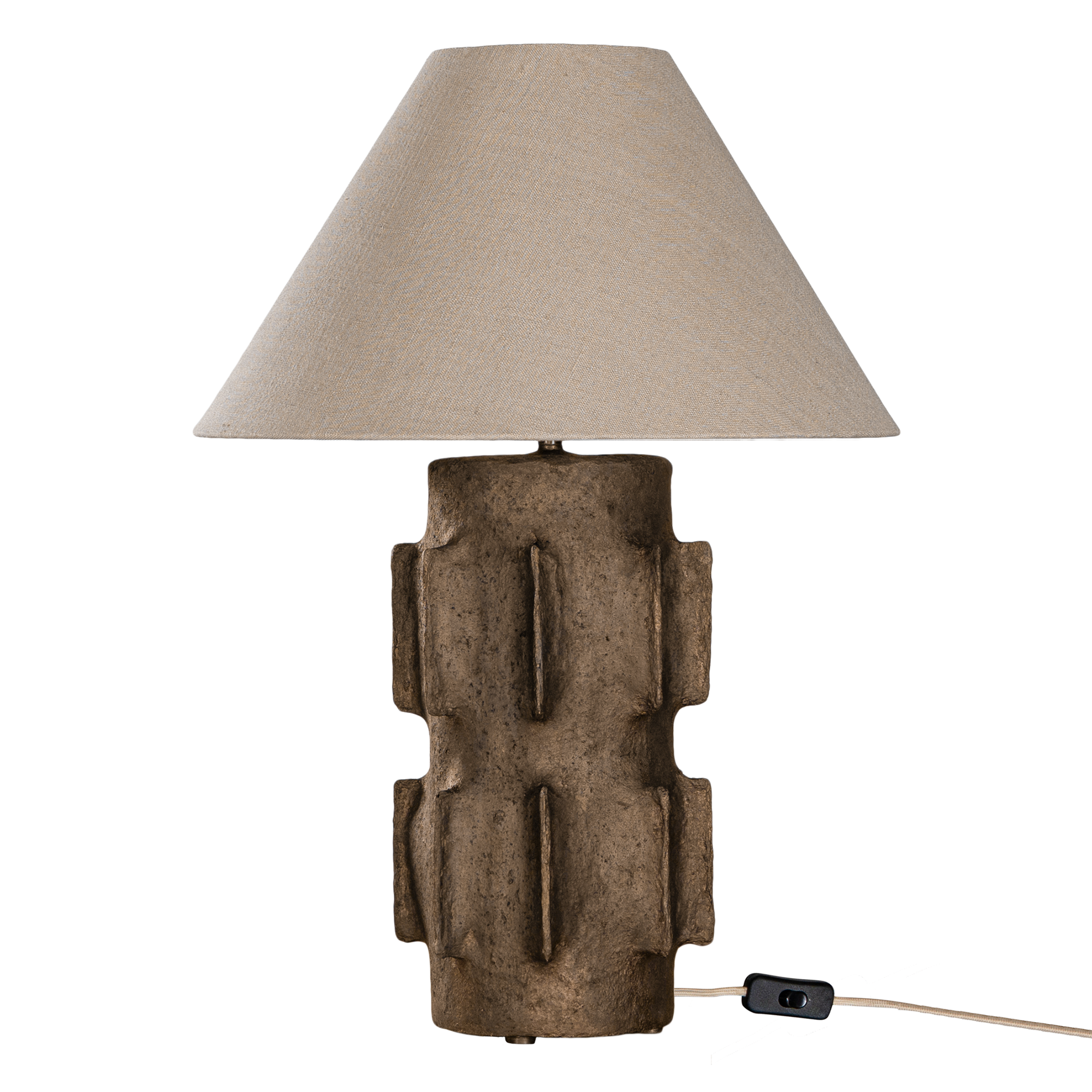 Liwa Sculptural Composite Table Lamp | Dark Roast