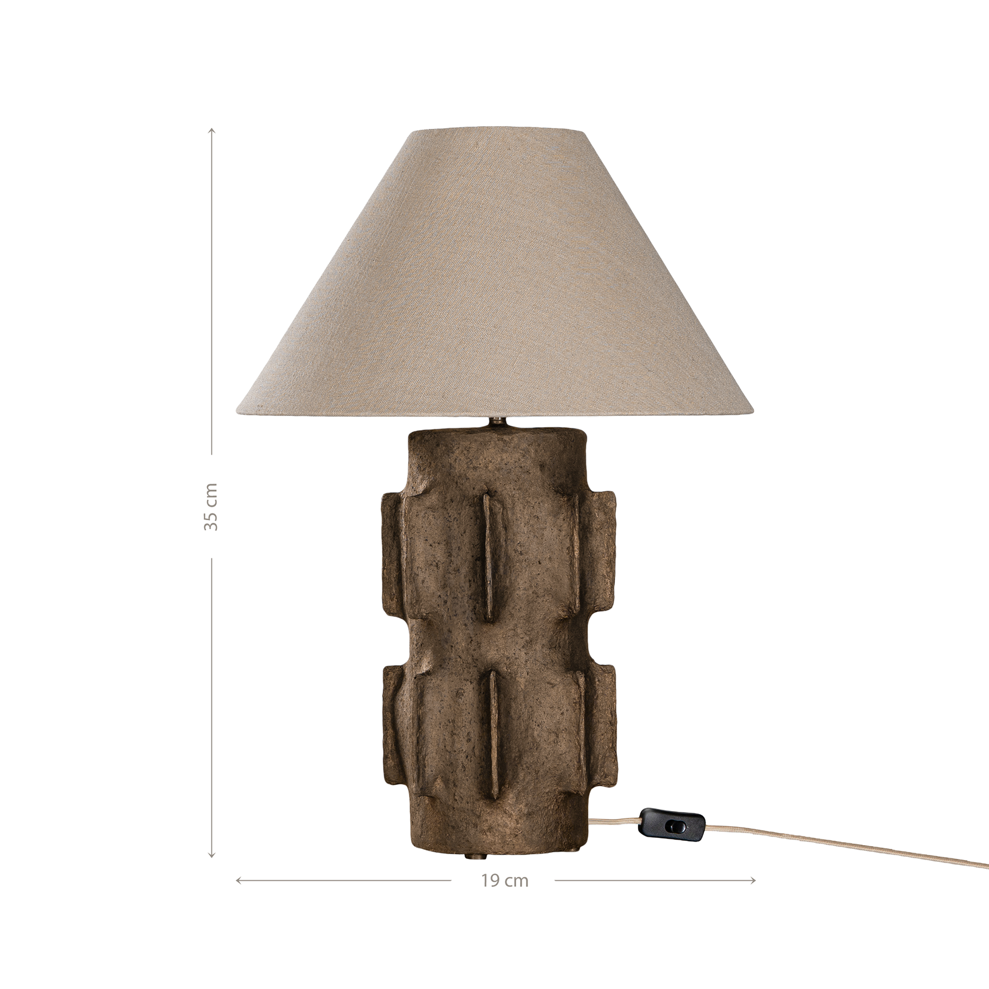 Liwa Sculptural Composite Table Lamp | Dark Roast