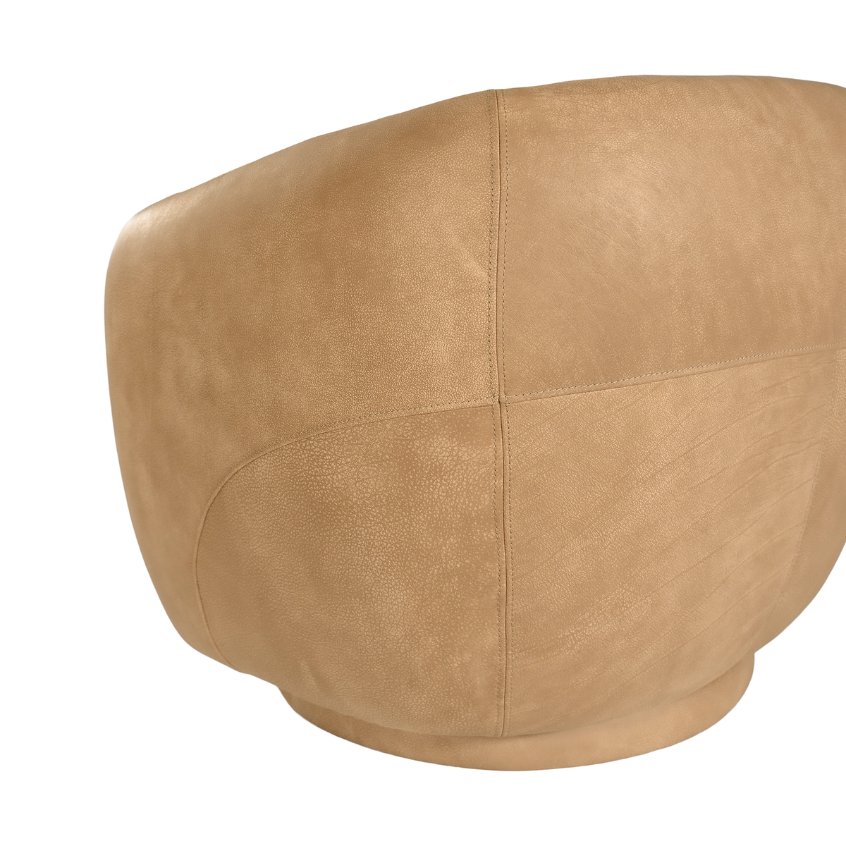 Lucca Swivel | Aniline Leather | Cashew