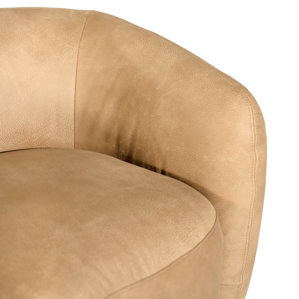 Lucca Swivel | Aniline Leather | Cashew