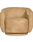 Lucca Swivel | Aniline Leather | Cashew