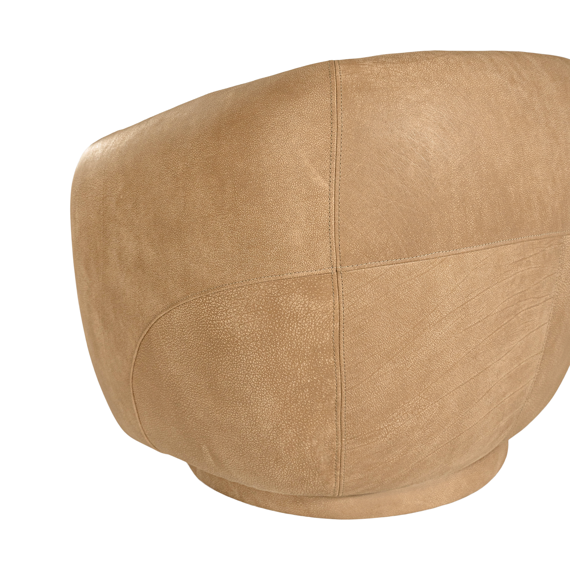Lucca Swivel | Aniline Leather | Cashew