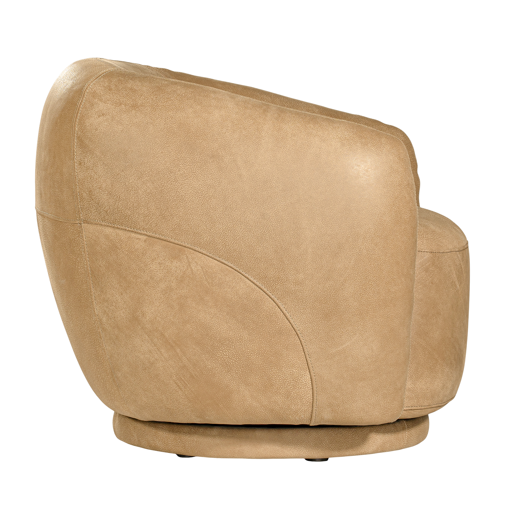 Lucca Swivel | Aniline Leather | Cashew