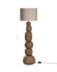Lulah Floor Lamp | Sculptural Composite | Dark Roast