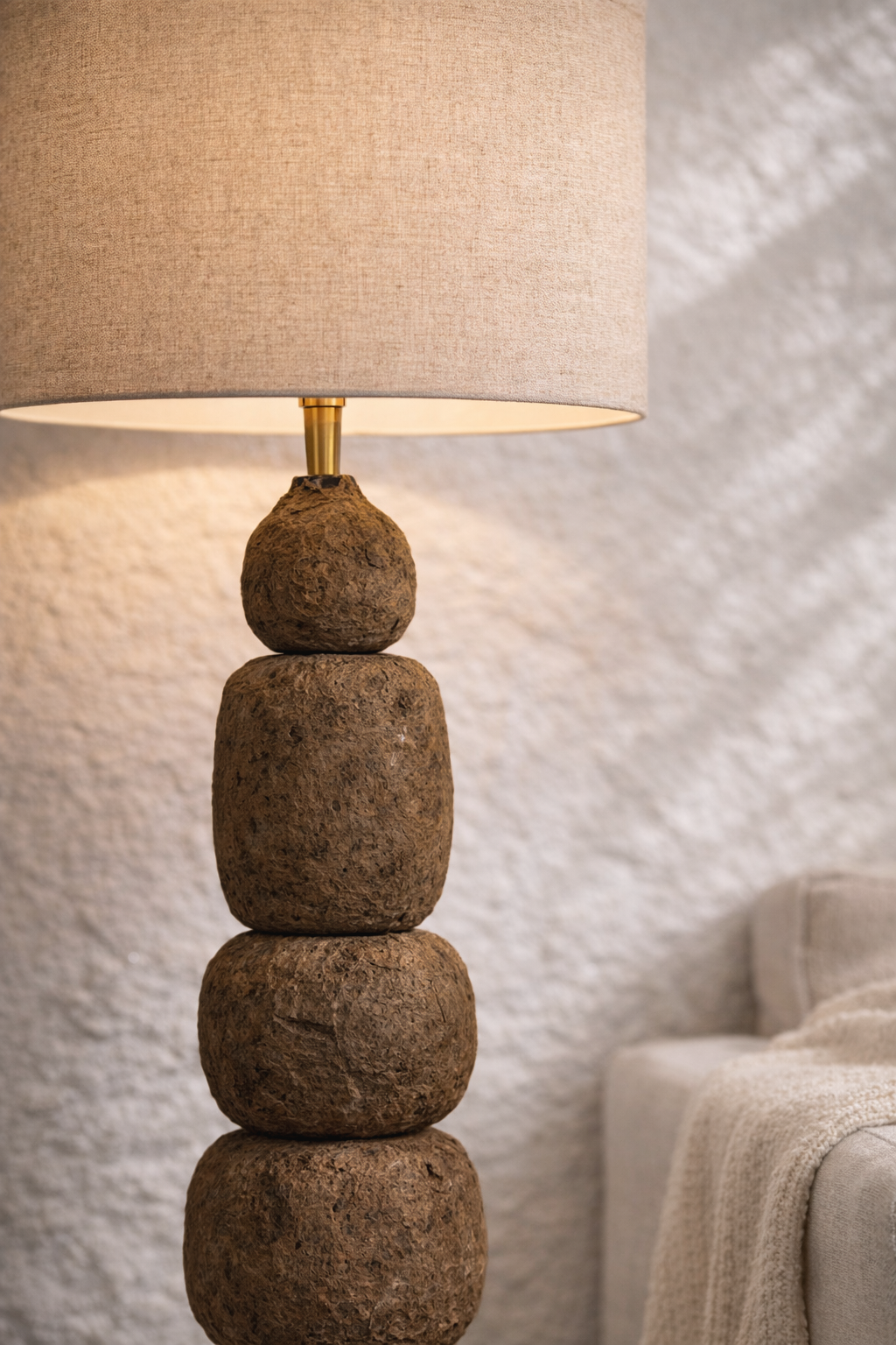 Lulah Floor Lamp | Sculptural Composite | Dark Roast Uniqwa Collections