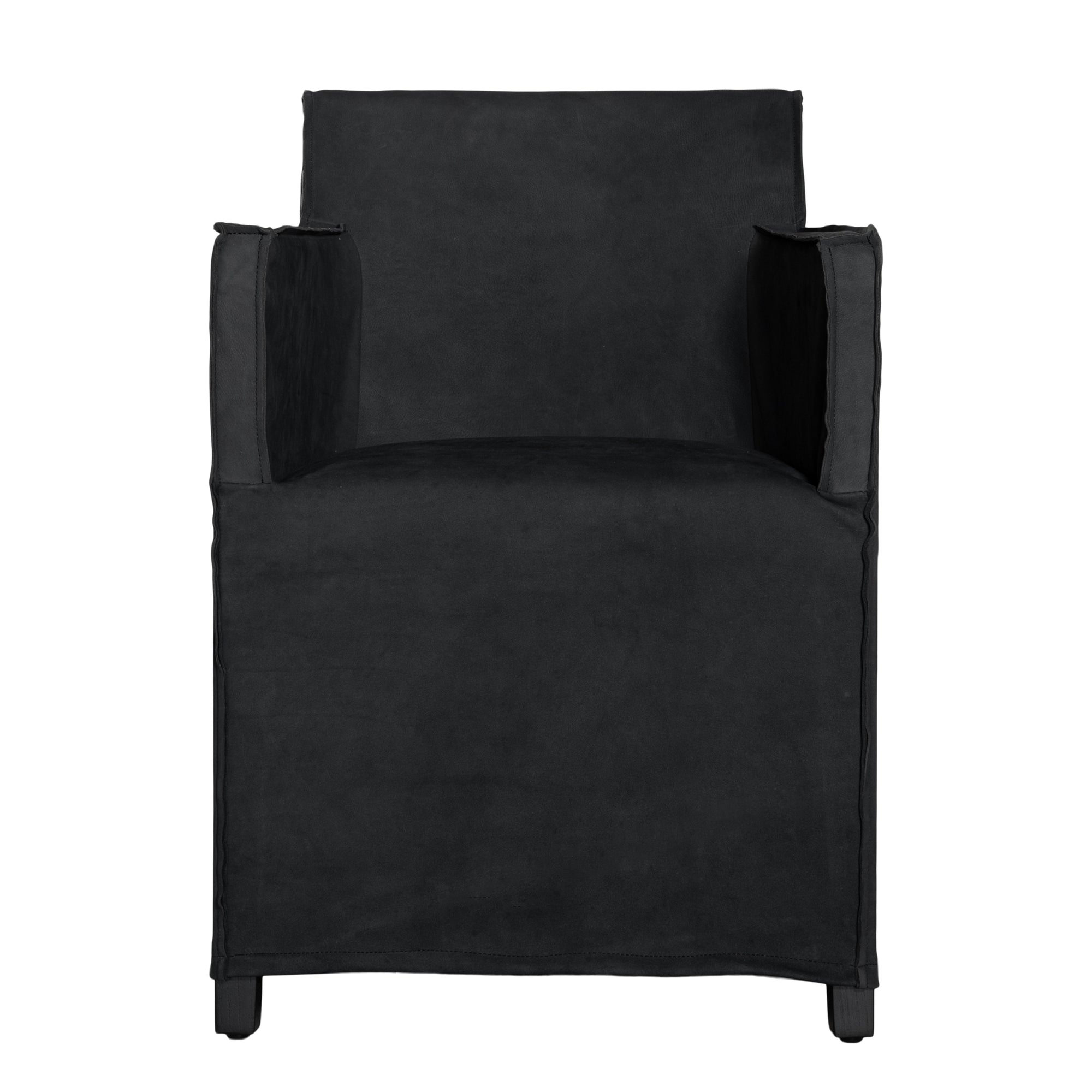 Mahola Leather Dining Chair | Black Uniqwa Collections