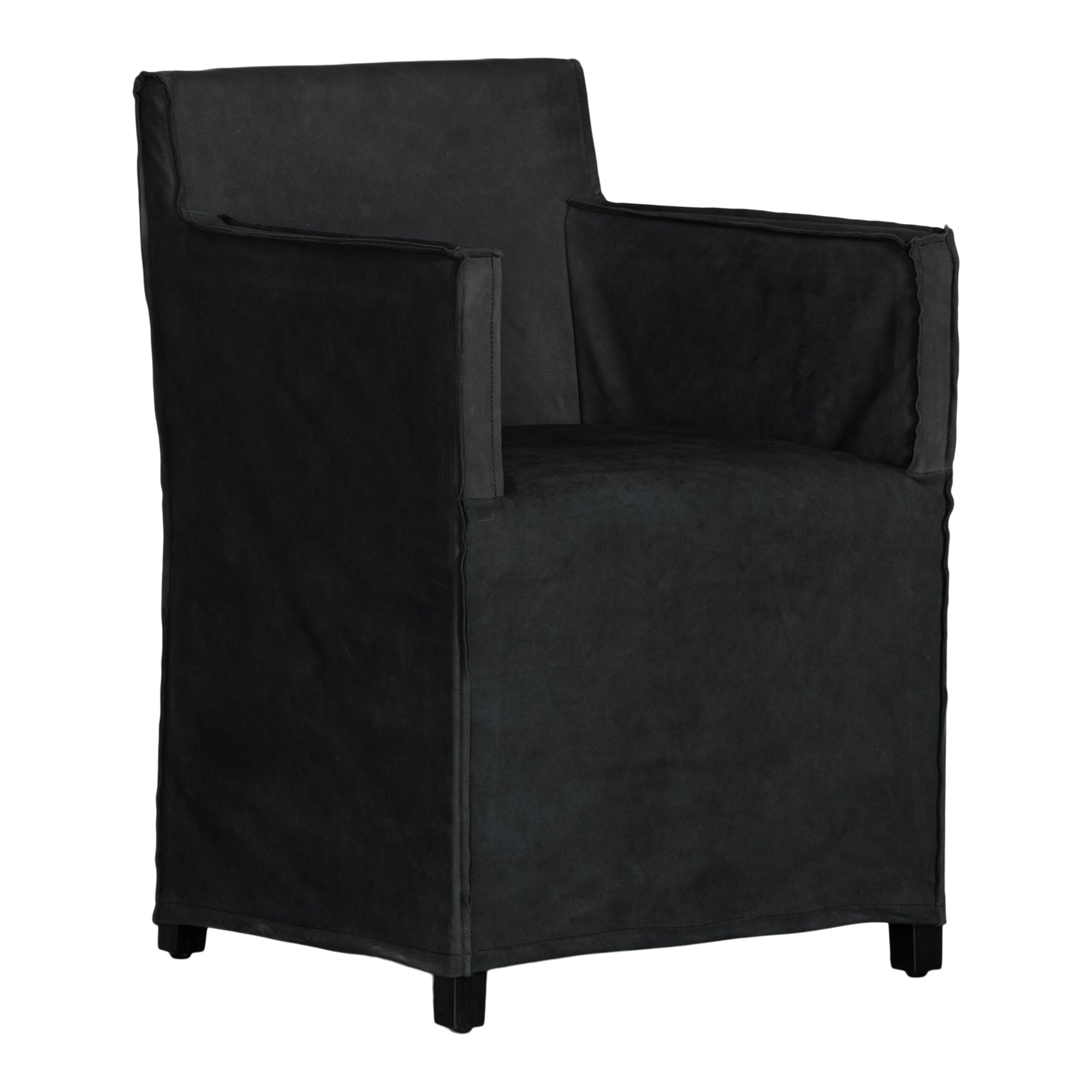 Mahola Leather Dining Chair | Black Uniqwa Collections