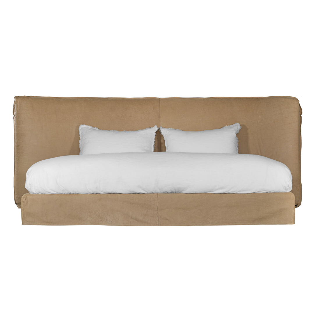 Mallorca Bed | Leather | Cashew