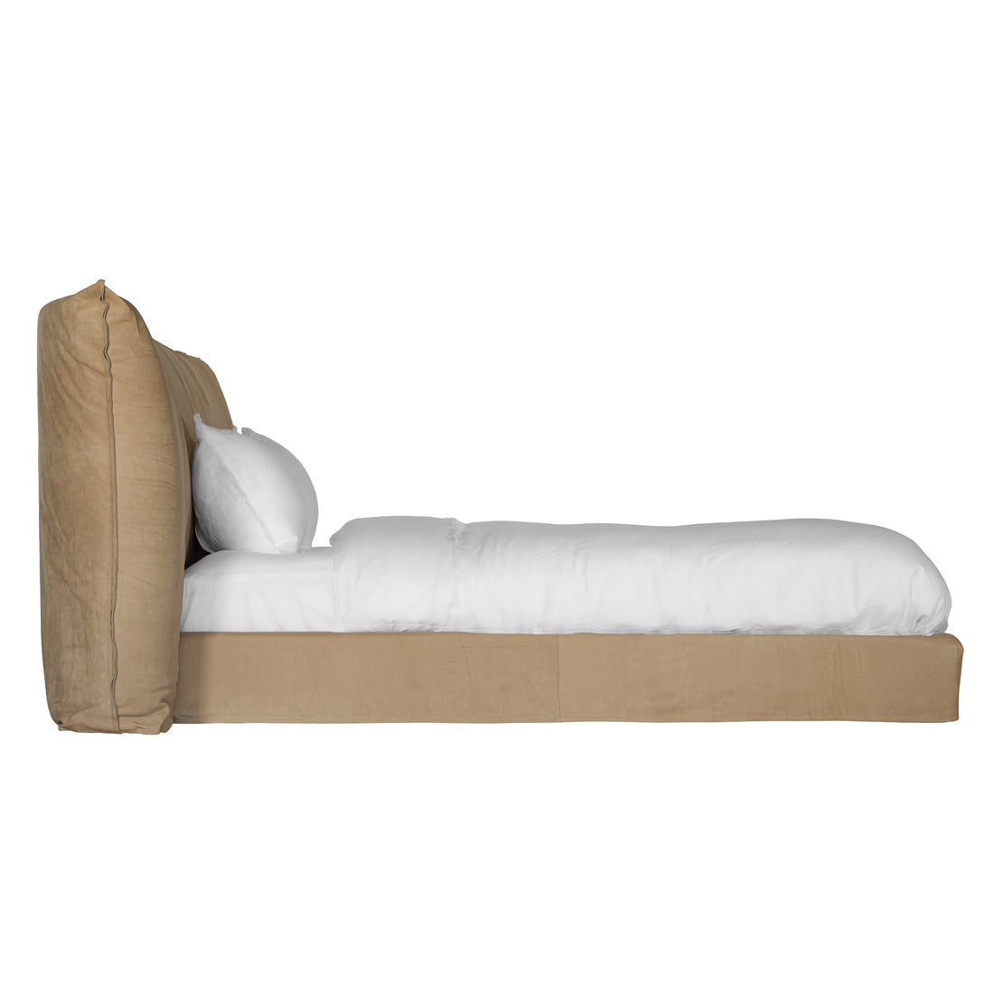 Mallorca Bed | Leather | Cashew