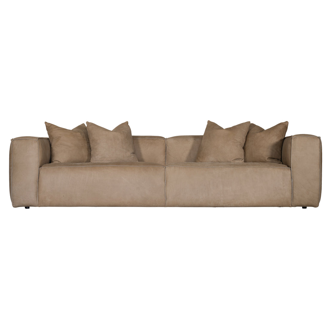 Malta Four Seater Sofa | Leather | Enoki Brown