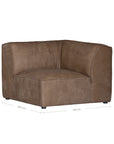 Manson Modular Sofa | Buffalo Leather | Mushroom Brown