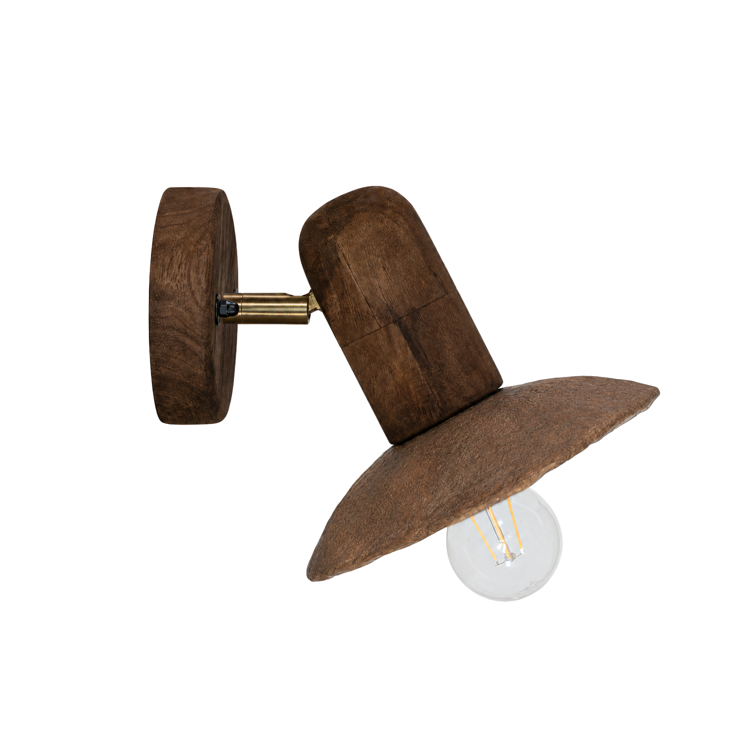 Naya Sculptural Composite Wall Sconce | Dark Roast