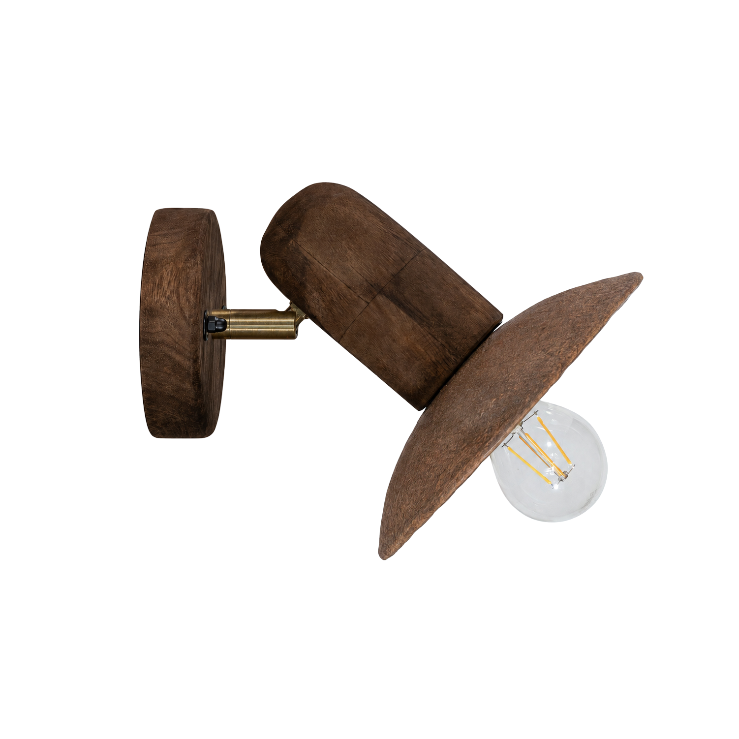 Naya Sculptural Composite Wall Sconce | Dark Roast