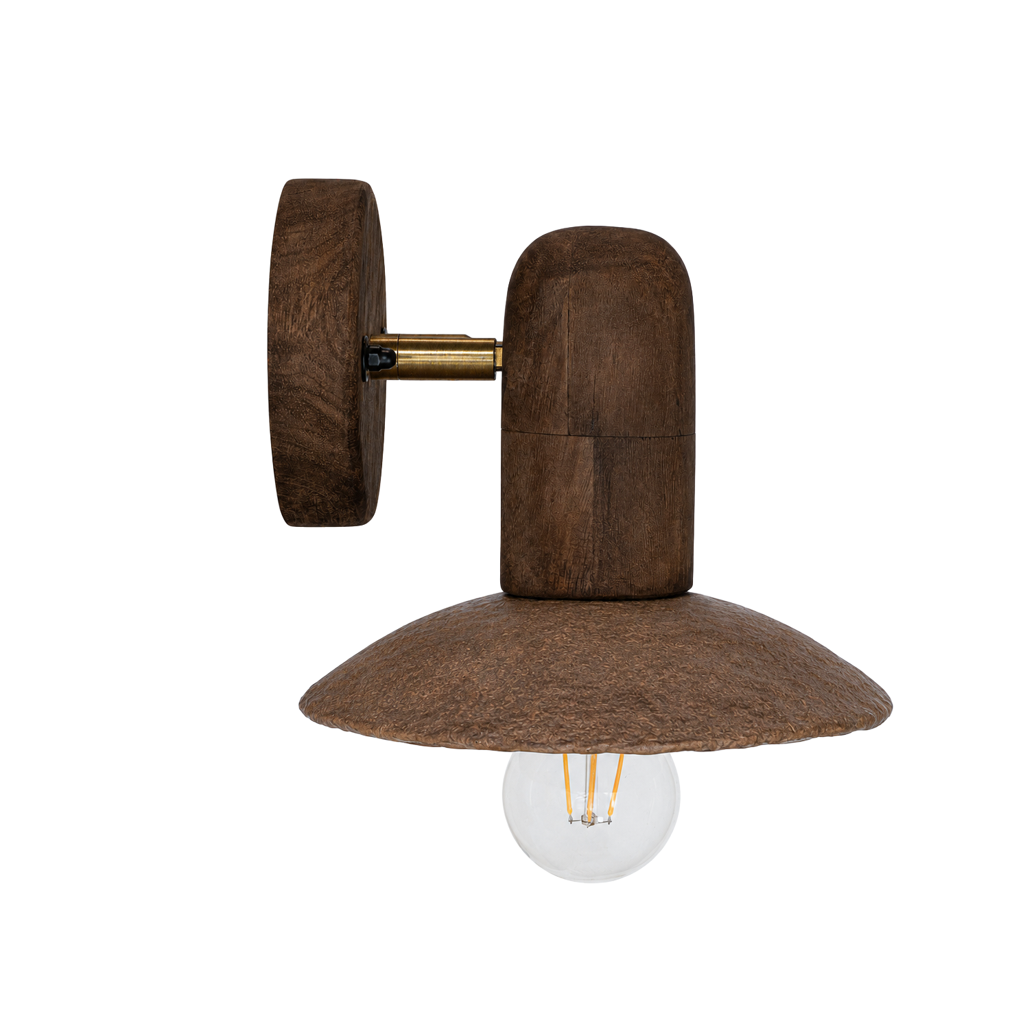 Naya Sculptural Composite Wall Sconce | Dark Roast