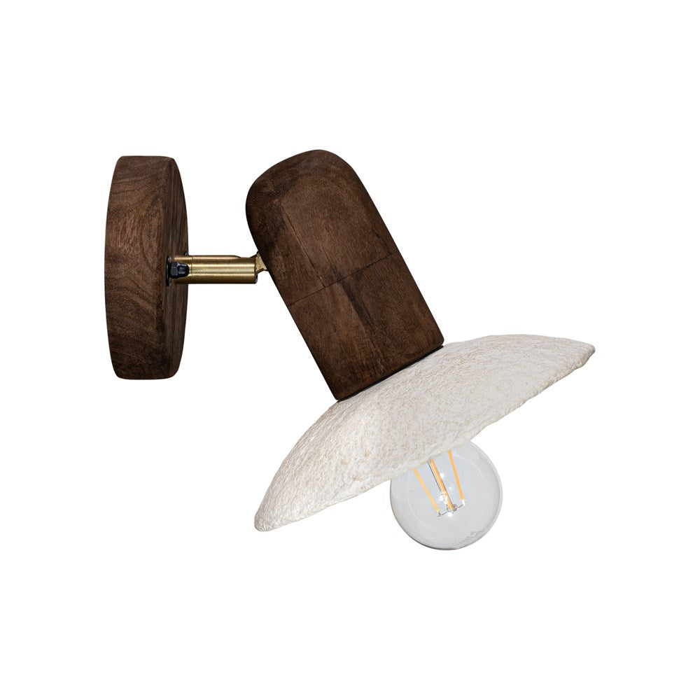 Naya Sculptural Composite Sconce | Light Roast