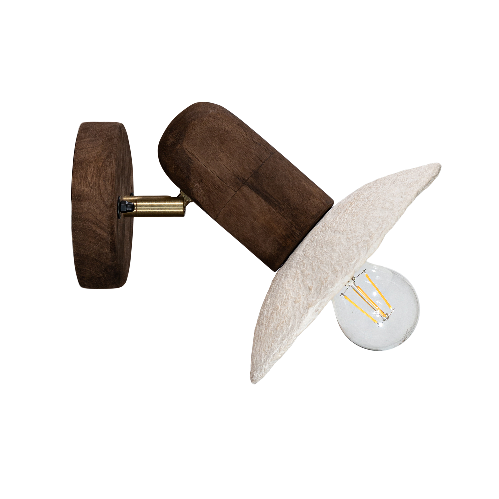 Naya Sculptural Composite Sconce | Light Roast